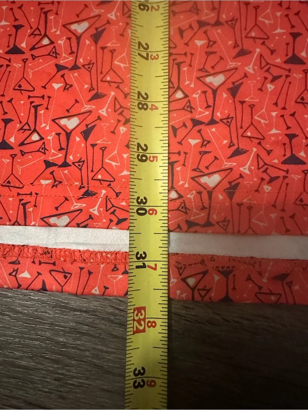 Randy Watkins Golf Group Men's L Orange Martini Graphic Print Stretch Polo